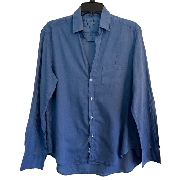 Frank & Eileen Top Size S Collared Lightweight Cotton Buttons Chest Pocket FLAW - Picture 12 of 16